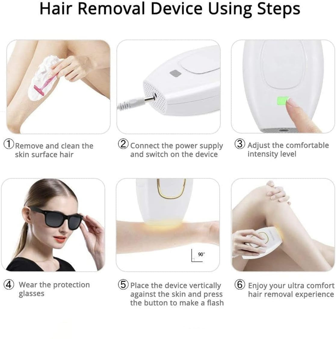 ✨ IPL Laser Hair Removal Device – Permanent, Painless, At-Home Hair Removal for Women & Men | 5 Adjustable Energy Levels | 500,000 Flashes | Face, Legs, Bikini & Body