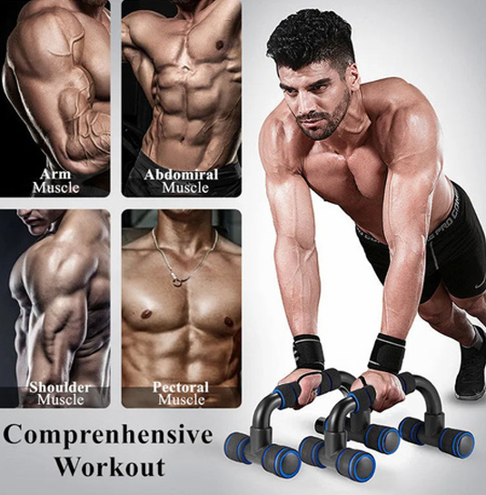 Heavy-Duty Pushup Stands – Non-Slip, Wrist-Friendly, Portable Fitness Equipment for Upper Body Workouts