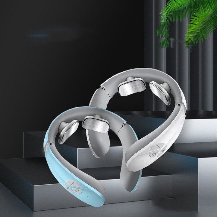 Smart Neck Massager with TENS Pulse Technology – 12 Modes, Heat, & Adjustable Intensity | Rechargeable & Portable