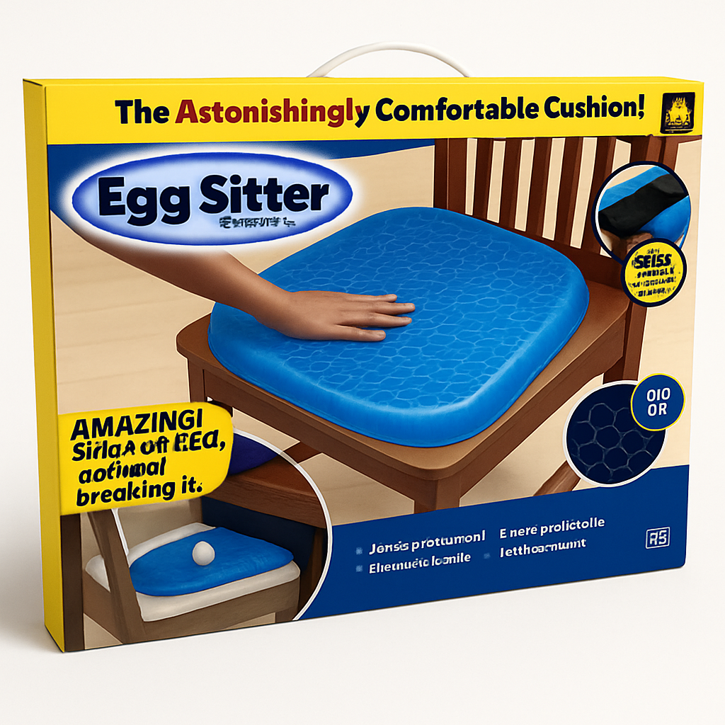 Egg Sitter Gel Seat Cushion – Comfortable, Breathable & Supportive Orthopedic Chair Pad