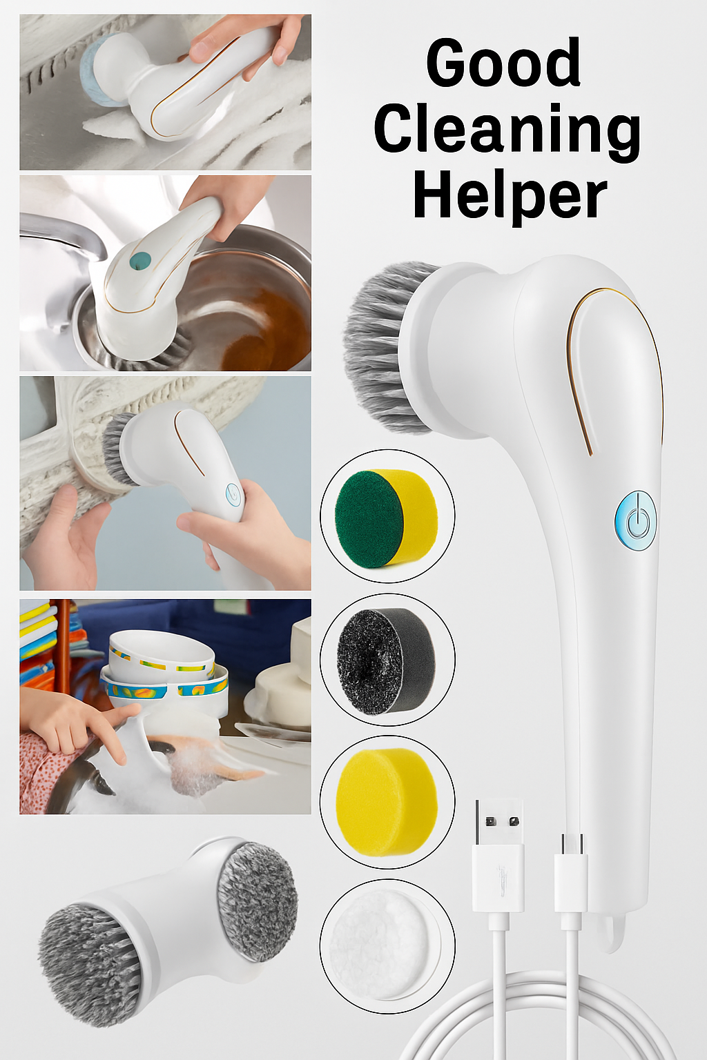 PowerScrub 5-in-1 Electric Cleaning Brush