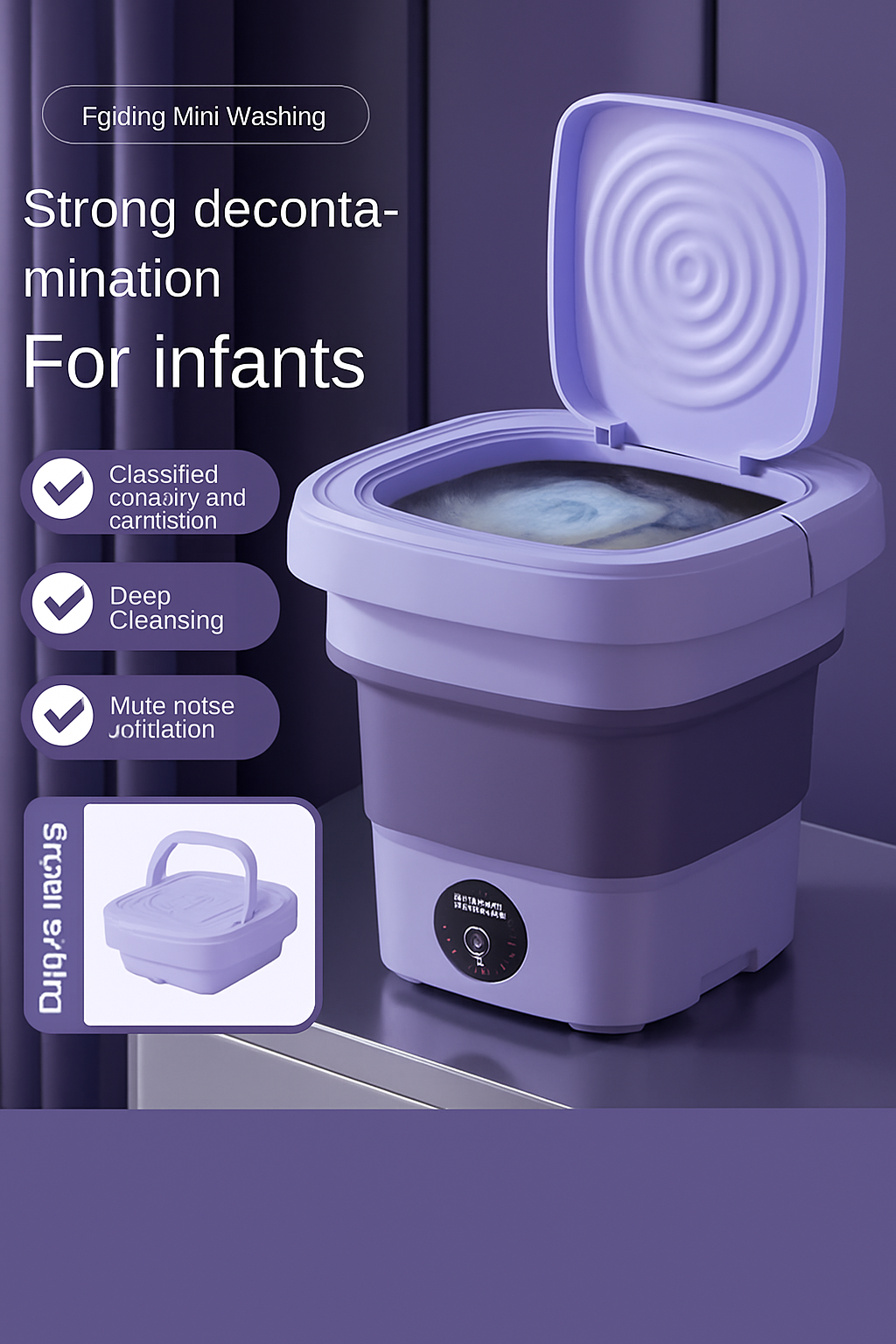 Folding Mini Washing Machine.Small machine