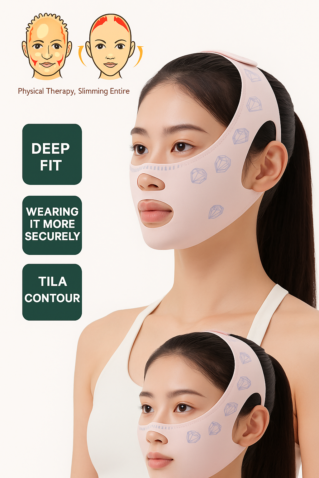 V-Line Face Slimming Mask: Double & Facial Contour Belt